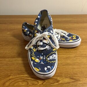 Disney Vans Donald Duck Unisex Men's 6 Women's 7.5 Angry Donald Navy
